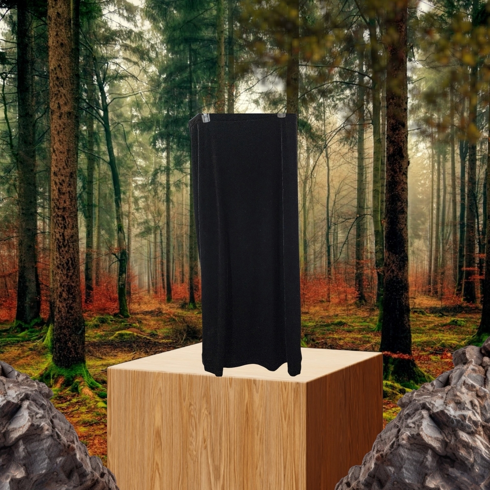 Witchy Black Velvet Pencil Maxi Skirt